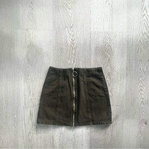 Army Green Jean Skirt